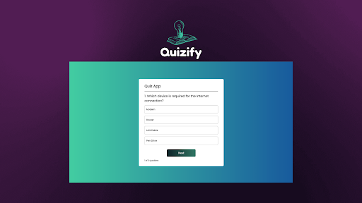 Quizify: Quiz Maker App by Apeksha Verma - React Project